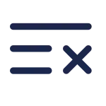 List Cross Minimalistic SVG Icon